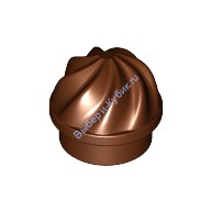 Деталь Лего Пластина Круглая 1 х 1 С Закрученным Верхом Цвет Коричневый