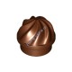 Деталь Лего Пластина Круглая 1 х 1 С Закрученным Верхом Цвет Коричневый