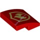 Деталь Лего Скос Закругленный 2 x 2 x 2/3 Без Штырьков С Рисунком Цвет Красный