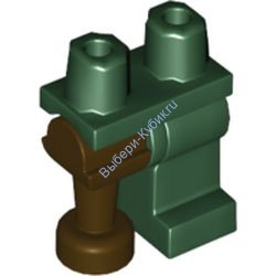 Деталь Лего Ноги С Рисунком Цвет Темно-Зеленый