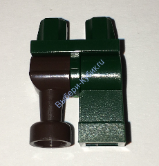 Деталь Лего Ноги С Рисунком Цвет Темно-Зеленый