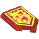 Деталь Лего Плитка Модифицированная 2 х 3 Пятиугольная С Рисунком Цвет Прозрачно-Красный