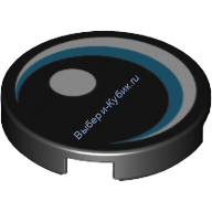 Деталь Лего Плитка Круглая 2 х 2 с Большим Глазом Цвет Черный