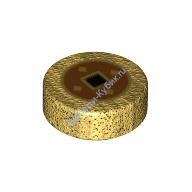 Деталь Лего Плитка Круглая 1 х 1 С Рисунком Цвет Перламутрово-Золотой