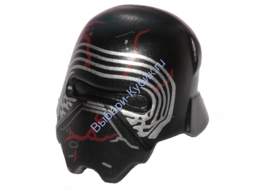 Деталь Лего Шлем С Рисунком Цвет Черный