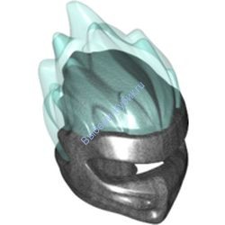 Деталь Лего Шлем Ниндзя С Рисунком Цвет Перламутрово-Темно-Серый