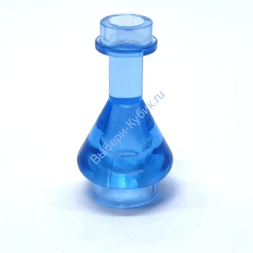 Деталь Аналог Совместимый С Лего Колба Цвет Прозрачно-Умеренно-Голубой