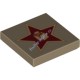 Деталь Лего Плитка 2 х 2 с Звездой Цвет Темно-Песочный