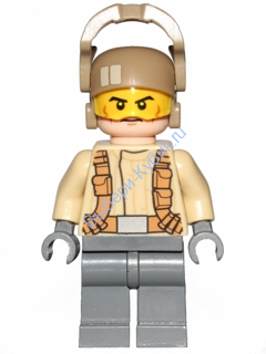 Resistance Trooper - Tan Jacket, Frown, Cheek Lines (75131)