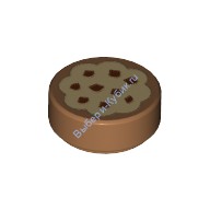 Деталь Лего Плитка Круглая 1 х 1 С Рисунком Цвет Карамельный