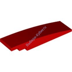 Деталь Лего Скос Закругленный 8 х 2 Без Штырьков Цвет Красный