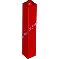 Деталь Лего Кубик 1 х 1 х 5 - Закрытый Штырек Цвет Красный