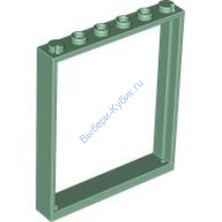Деталь Лего Окно 1 х 6 х 6 Плоское Цвет Песочно-Зеленый