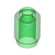 Деталь Лего Кубик Круглый 1 х 1 Открытый Штырек Цвет Прозрачно-Зеленый