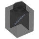 Деталь Лего Кубик 1 х 1 Цвет Прозрачно-Черный