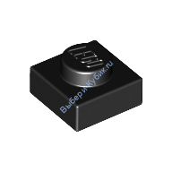 Деталь Лего Пластина 1 х 1 Цвет Черный