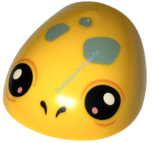 Деталь Лего Большая Броня С Рисунком Голова Черепахи Цвет Ярко-Светло-Оранжевый