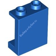 Деталь Лего Панель 1 х 2 х 2 С Боковыми Усилителями - Полые Штырьки Цвет Синий
