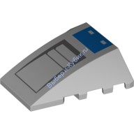 Деталь Лего Клин С Рисунком 4 х 4 Без Штырьков Цвет Светло-Серый
