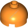 Кубик Круглый 2 х 2 Верх Купола С Пустотелой Шляпкой, 'X' Креплением Под Ось И '+' Ориентацией, Цвет: Оранжевый