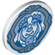 Деталь Лего Дорожный Знак На Клипсе 2 х 2 С Рисунком Цвет Белый