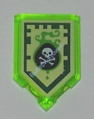 Деталь Лего Плитка Модифицированная 2 х 3 Пятиугольная С Рисунком Цвет Прозрачно-Ярко-Зеленый