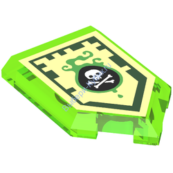 Деталь Лего Плитка Модифицированная 2 х 3 Пятиугольная С Рисунком Цвет Прозрачно-Ярко-Зеленый