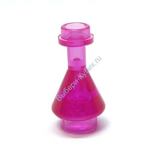 Деталь Аналог Совместимый С Лего Колба Цвет Прозрачно-Розовый