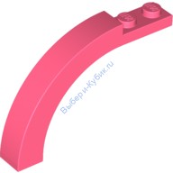 Деталь Лего Арка 1 х 6 х 3 1/3 Закругленный Верх Цвет Коралловый