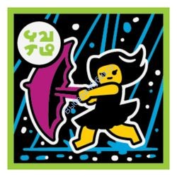 Деталь Лего Плитка 2 х 2 С Рисунком Цвет Лайм