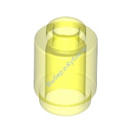 Деталь Лего Кубик Круглый 1 х 1 Открытый Штырек Цвет Прозрачно-Неоново-Зеленый