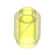 Деталь Лего Кубик Круглый 1 х 1 Открытый Штырек Цвет Прозрачно-Неоново-Зеленый
