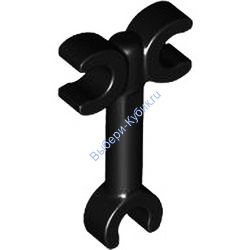 Деталь Лего Стержень 2L С Защелками По Сторонам Цвет Черный