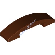 Деталь Лего Скос Закругленный 4 х 1 Двойной Без Штырьков Цвет Коричневый