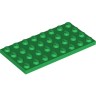 Деталь Лего Пластина 4 х 8 Цвет Зеленый