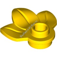 Деталь Лего Пластина Круглая 1 Х 1 С 3 Листьями Цвет Желтый