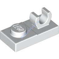 Деталь Лего Пластина 1 х 2 С О Защелкой Сверху Цвет Белый