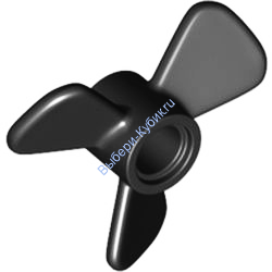 Деталь Лего Пропеллер 3 Лопасти 3 Диаметр Пин Крепление Цвет Черный