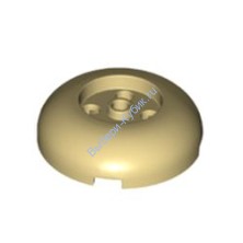 Деталь Лего Кубик Круглый Верхняя Часть Купола 4 x 4 С Утопленным Центром 2 x 2 Цвет Песочный