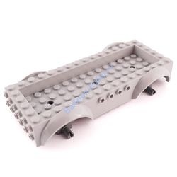 Деталь Лего База Т/С 8 х 16 х 2 1/2 С Крыльями 14 х 4 Утопленный Центр С 3 Отвестиями Цвет Светло-Серый