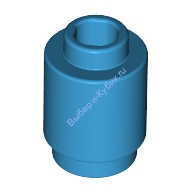 Деталь Лего Кубик Круглый 1 х 1 Открытый Штырек Цвет Темно-Лазурный