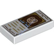 Деталь Лего Плитка 1 х 2 Книга Сказок Цвет Белый