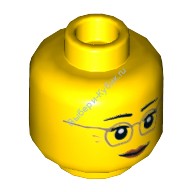 Голова Минифигурки LEGO Двусторонняя Цвет Желтый (3626pb1398)