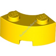 Деталь Лего Кубик Круглый Угол 2 х 2 С Усиленным Нижним Креплением Цвет Желтый