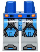 Б/У!!!! Деталь Лего Ноги С Рисунком Цвет Синий