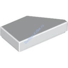 Деталь Лего Плитка 1 X 2 Скошенная В Лево Цвет Белый