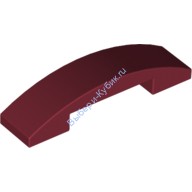 Деталь Лего Скос Закругленный 4 х 1 Двойной Без Штырьков Цвет Темно-Красный