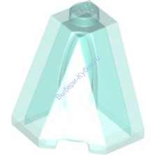 Деталь Лего Клин 2 x 2 x 2 (Скос 65 Угол) Цвет Прозрачно-Голубой