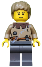 Минифигурка Лего Фентези Рыцари Крестянин cas410