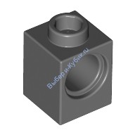 Деталь Лего Техник Кубик 1 х 1 С Отверстием Цвет Темно-Серый